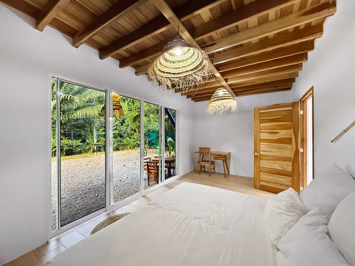 A-frame loft bedroom interior design